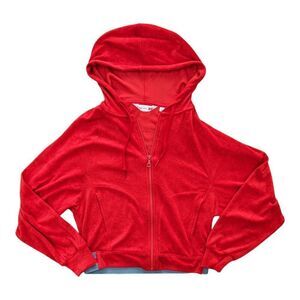 Tomas Maier x Uniqlo Terry zip up top hoodie bright tomato red